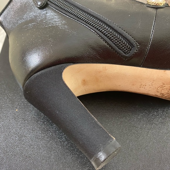 🆕 Chanel CC pearl Grosgrain strappy Booties 👢 - Picture 8 of 12